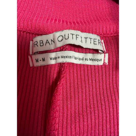 Urban Outfitters Pink Ribbed Half Zip Mini Dress - Size M - Picture 5 of 5